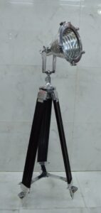 Nautical Flutted light with wooden stand